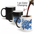 11oz Thermosensitive Ceramic Color Changing Mug, "Feliz Dia Papa" Printed Beverage Cup with Secret Heat Reveal Magic, Father's Day Dad Gifts from Son for Papá, Kitchenware Drinkware